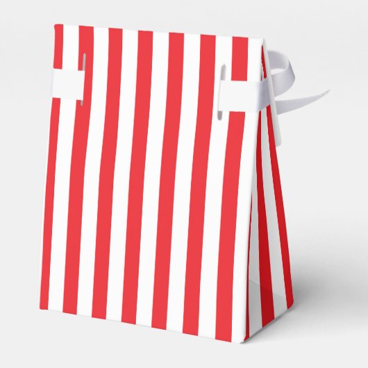 Rood & Wit Circus Strepen Party Favor Boxes Bedankdoosjes (Achterkant)