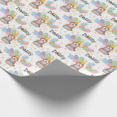 Rood Wit Cockapoo Cavapoo Hond Verjaardag Cadeaupapier (Hoek)