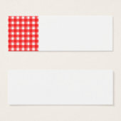 Rood Wit Country Stripe Plaid Blank Visitekaartje (Voorkant /achterkant)