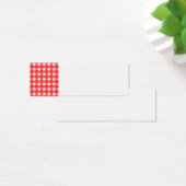 Rood Wit Country Stripe Plaid Blank Visitekaartje (Bureau)