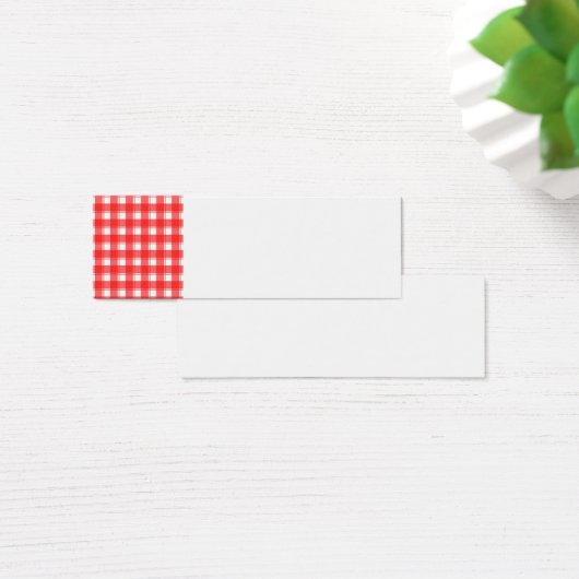 Rood Wit Country Stripe Plaid Blank Visitekaartje (Bureau)