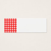 Rood Wit Country Stripe Plaid Blank Visitekaartje (Voorkant)