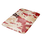 Rood Wit Cream Western Koeienhuid Cowgirl Badmat (Gekanteld)