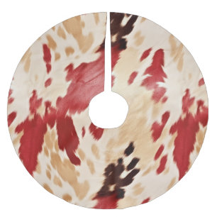 Rood Wit Cream Western Koeienhuid Cowgirl Kerstboom Rok