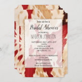 Rood wit crème Western Koeienhuid Kaart (Voorkant / Achterkant)