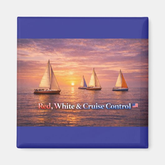 Rood Wit & Cruise Control Magneet | Patriottisch Z (Voorkant)