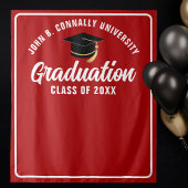 Rood Wit Custom 2025 Graduation Party Photo Booth Wandkleed