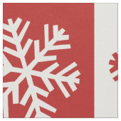 Rood wit dambord sneeuwvlok print stof (Close Up)