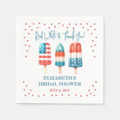 Rood, Wit & Dank Je! Patriotische Popsicle Shower Servet (Voorkant)