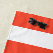Rood & Wit Deckchair Stripes gepersonaliseerd Strandlaken (In situ)