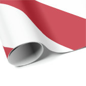 Rood Wit Diagonaal Strepen Patroon Cadeaupapier (Rol Hoek)