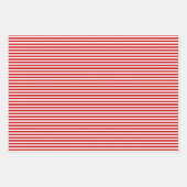 Rood-wit Diagonaal Strepen & Stippen Kerst Inpakpapier Vel (Voorkant 2)