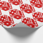 Rood wit doekpatroon met papiergokken cadeaupapier (Hoek)