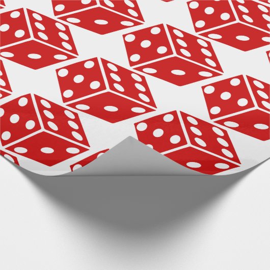 Rood wit doekpatroon met papiergokken cadeaupapier (Hoek)