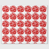 Rood wit doekpatroon met papiergokken cadeaupapier (Vlak)