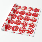 Rood wit doekpatroon met papiergokken cadeaupapier (Uitgerold)
