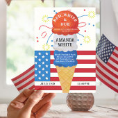 Rood Wit Door Patriottisch 4e Baby shower Kaart