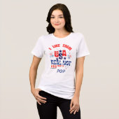 Rood Wit & Drank Grappig 4 juli T-Shirt USA (Voorkant volledig)