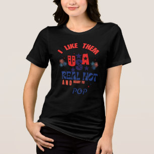 Rood Wit & Drank Grappige 4 juli T-Shirt USA