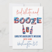 Rood, Wit & Drank, Patriottisch Afscheid Feestje v Kaart (Voorkant)