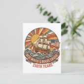 Rood Wit & Drankcruise 250ste Jaar Briefkaart (Staand voorkant)