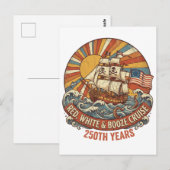 Rood Wit & Drankcruise 250ste Jaar Briefkaart (Voorkant / Achterkant)