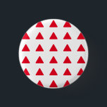 Rood wit driehoekspatroon modern kunstwerk ronde button 3,2 cm<br><div class="desc">Abstract kunstwerk - rode driehoekspatronen</div>