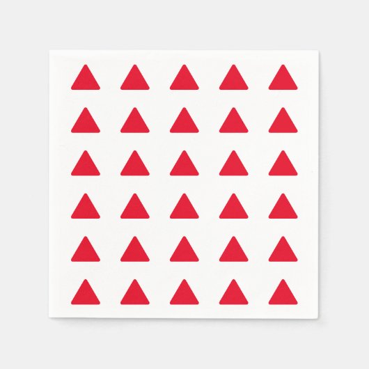 Rood wit driehoekspatroon modern kunstwerk servet (Voorkant)