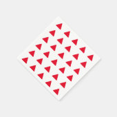 Rood wit driehoekspatroon modern kunstwerk servet (Hoek)