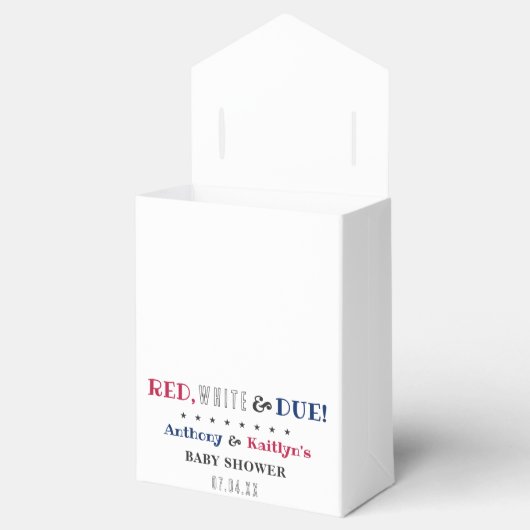 Rood, wit & due! 4 juli Baby shower Bedankdoosjes (Geopend)