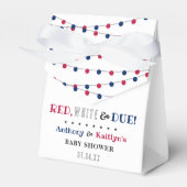 Rood, wit & due! 4 juli Baby shower Bedankdoosjes (Voorkant Zijde)