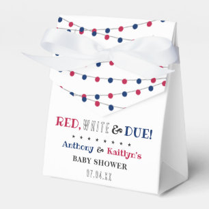 Rood, wit & due! 4 juli Baby shower Bedankdoosjes