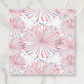 Rood, wit & due! 4 juli Baby shower Bedankjes Labels (Achterkant)