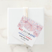 Rood, wit & due! 4 juli Baby shower Bedankjes Labels (In situ)