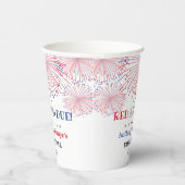 Rood, wit & due! 4 juli Baby shower Papieren Bekers (Rechts)