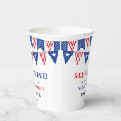 Rood, wit & due! 4 juli Baby shower Papieren Bekers (Rechts)