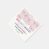 Rood, wit & due! 4 juli Baby shower Servet (Hoek)