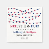 Rood, wit & due! 4 juli Baby shower Servet (Voorkant)