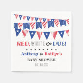 Rood, wit & due! 4 juli Baby shower Servet (Voorkant)