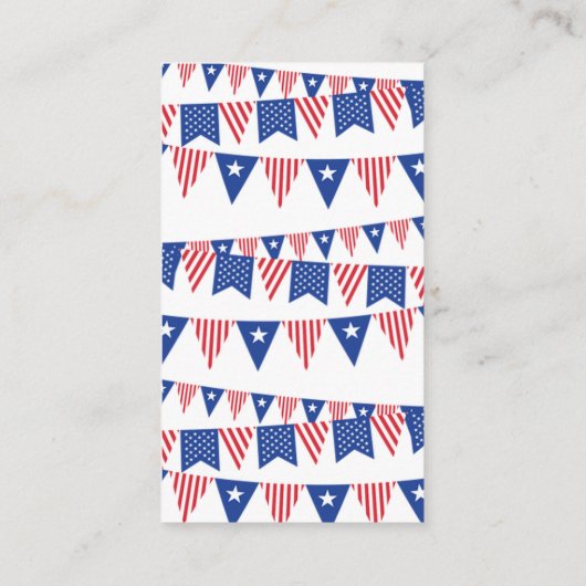 Rood, wit & due! 4 juli Baby showers luier Informatiekaartje (Achterkant)