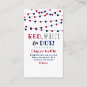 Rood, wit & due! 4 juli Baby showers luier Informatiekaartje (Voorkant)