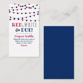 Rood, wit & due! 4 juli Baby showers luier Informatiekaartje