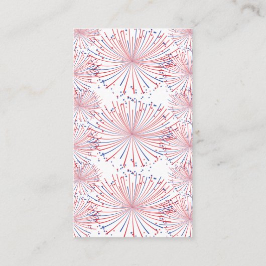 Rood, wit & due! 4 juli Baby showers luier Informatiekaartje (Achterkant)