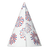 Rood Wit Due 4th van juli ijsjes baby shower Feesthoedjes (Achterkant)