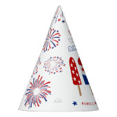 Rood Wit Due 4th van juli ijsjes baby shower Feesthoedjes (Links)