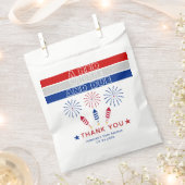 Rood Wit Due 4th van juli vuurwerk baby shower Bedankzakje (Geknipt)