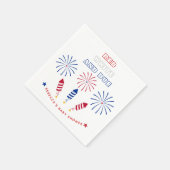 Rood Wit Due Fourth July Firecrackers baby shower Servet (Hoek)