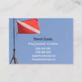 Rood & Wit Duikinstructeur Snorkelen Scuba Visitekaartje (Voorkant)