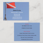 Rood & Wit Duikinstructeur Snorkelen Scuba Visitekaartje (Voorkant / Achterkant)