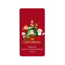 Rood & Wit Eenvoudig Vrolijk Kerstfeest